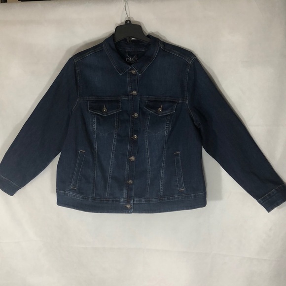 NWT = CHAPS JEANS JACKET, Size 2X . - Picture 2 of 8
